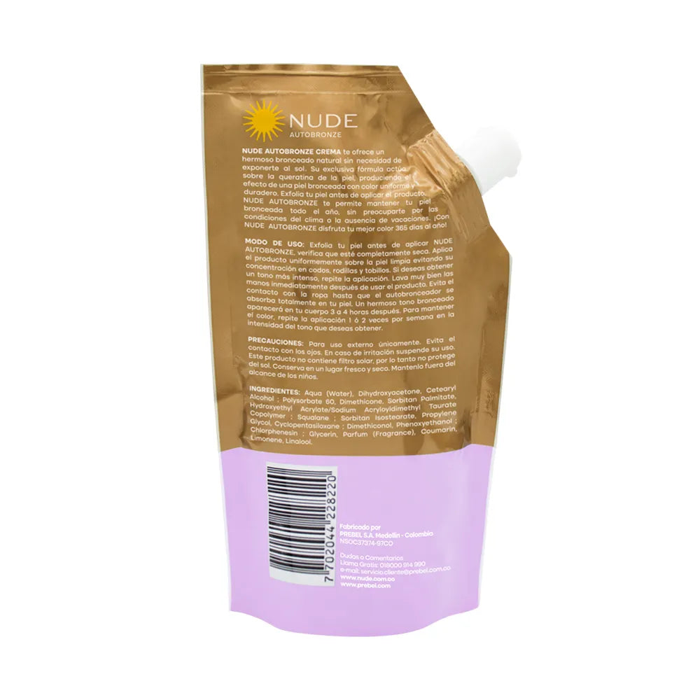 Autobronceador Nude Doypack 200 ml en oferta outlet Colombia saldos a huevo