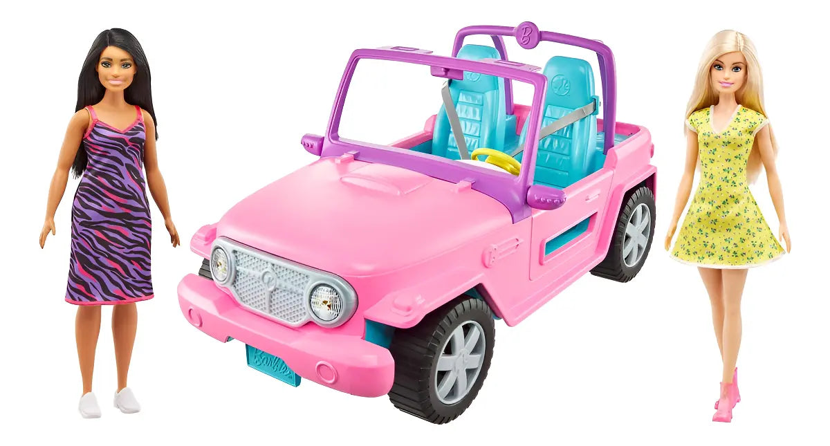 Barbie Jeep con 2 Muñecas – Mattel