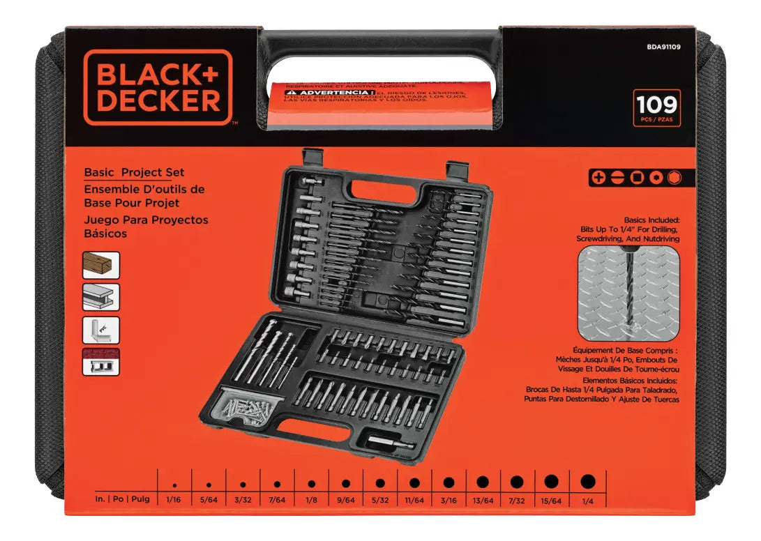 Set de 109 Accesorios para Taladrar y Atornillar BDA91109 – Black+Decker en oferta outlet Colombia saldos a huevo