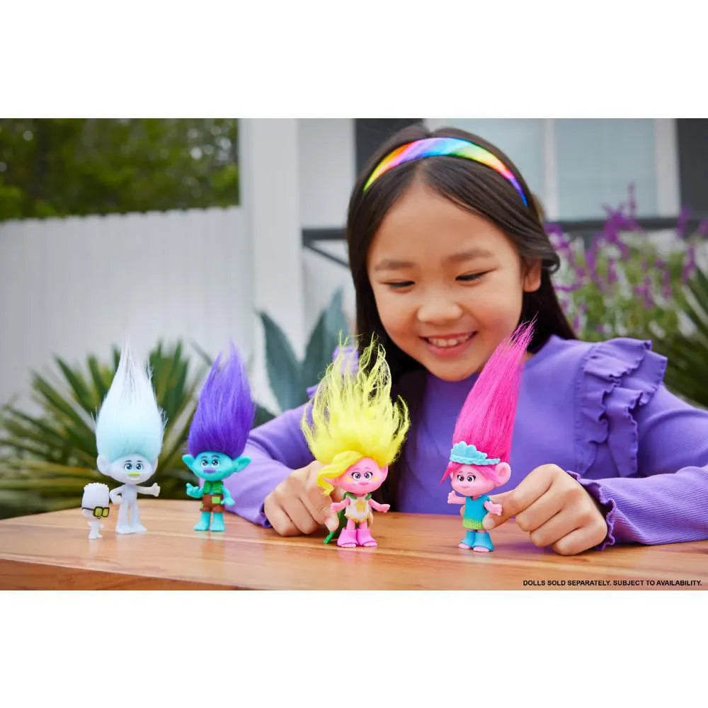 Trolls Band Together Muñeco Mini Branch Pelo Morado – Mattel