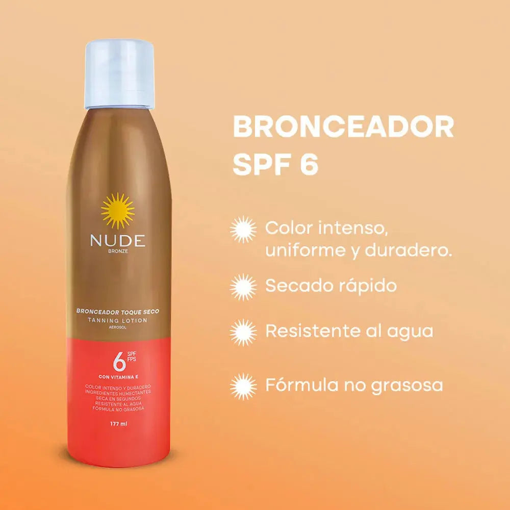 Bronceador Nude Aerosol Spf 6 177ml en oferta outlet Colombia saldos a huevo