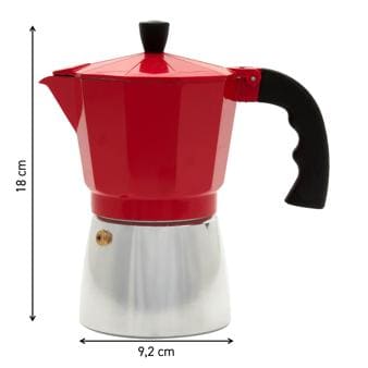Cafetera Italiana Espresso 6 Tazas Roja – IMUSA