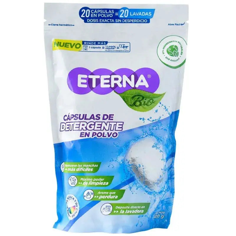 Cápsulas de Detergente en Polvo 400gr - ETERNA en oferta outlet Colombia saldos a huevo