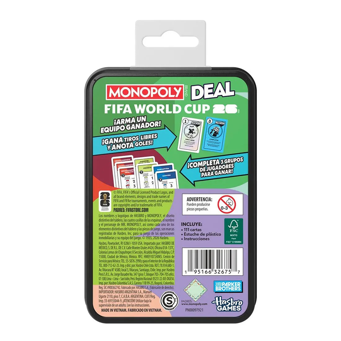 Juego de Cartas Monopoly Deal Copa Mundial de la FIFA 2026 – Hasbro