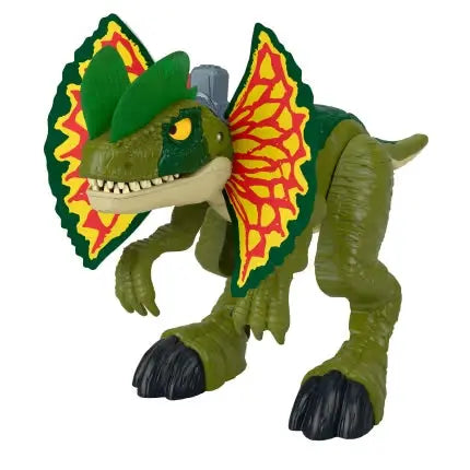 Dilophosaurio Jurassic World Thrash Attack – Imaginext en oferta outlet Colombia saldos a huevo