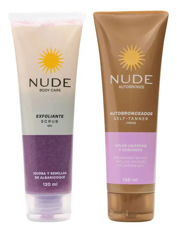 Exfoliante + Autobronceador Nude 120ml en oferta outlet Colombia saldos a huevo