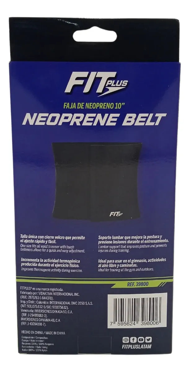 Faja de Neopreno de 10 pulgadas - FITplus