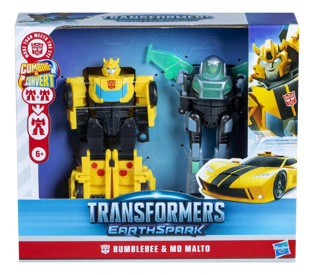 Figuras Transformers EarthSpark Combiner Bumblebee y Mo Malto – Hasbro en oferta outlet Colombia saldos a huevo