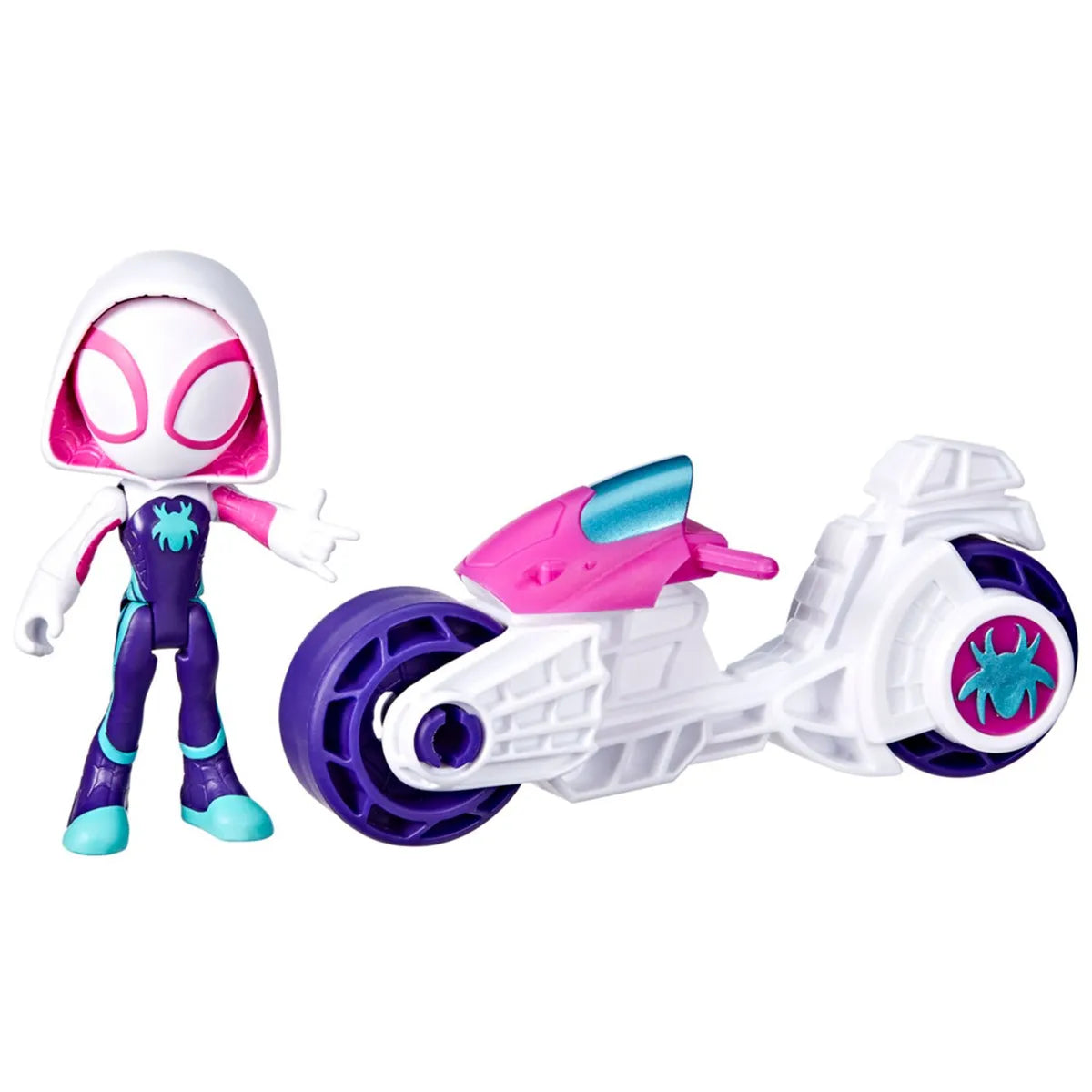 Figura Ghost-Spider con Motocicleta Spidey y sus Sorprendentes Amigos
