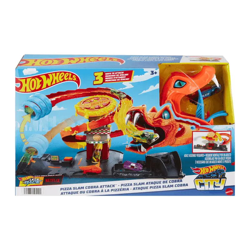 Hot Wheels City Pista Ataque de Cobra vs Pizzería - MATTEL