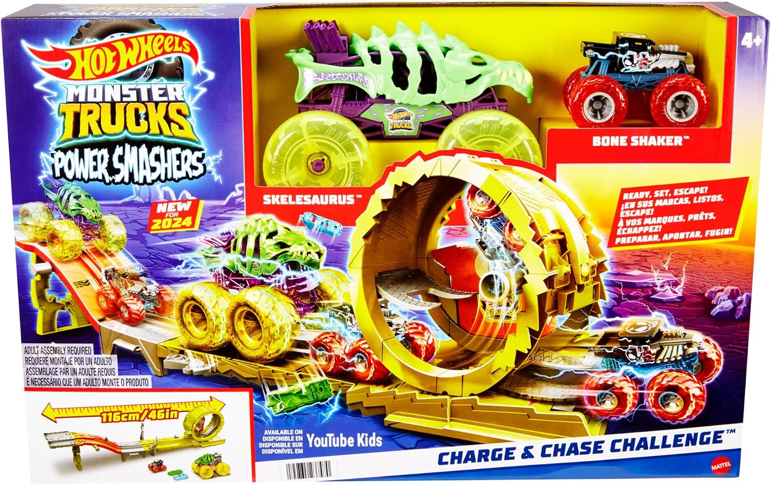 Hot Wheels Monster Trucks Power Smashers Race & Chase Challenge – Mattel en oferta outlet Colombia saldos a huevo