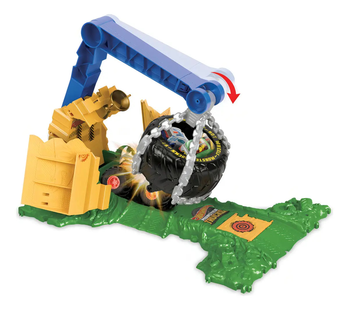 Hot Wheels Monster Trucks Pista Reto en la Selva – Mattel