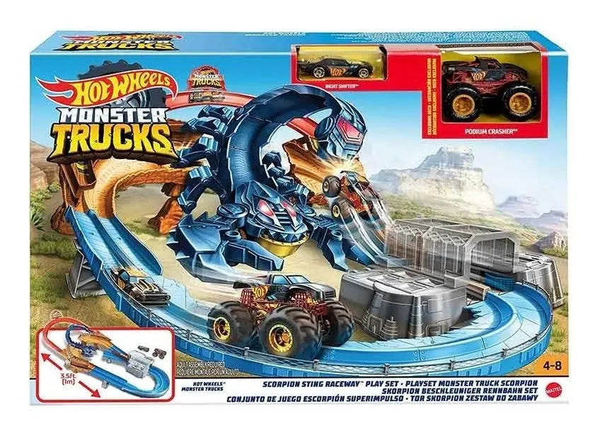 Hot Wheels Monster Trucks Juego Escorpión Superimpulso - Mattel