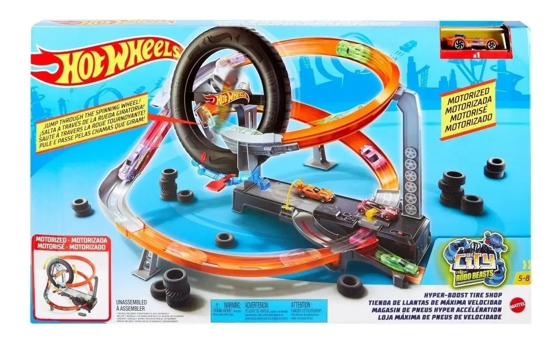 Hot Wheels City Tienda de Llantas de Máxima Velocidad – Mattel