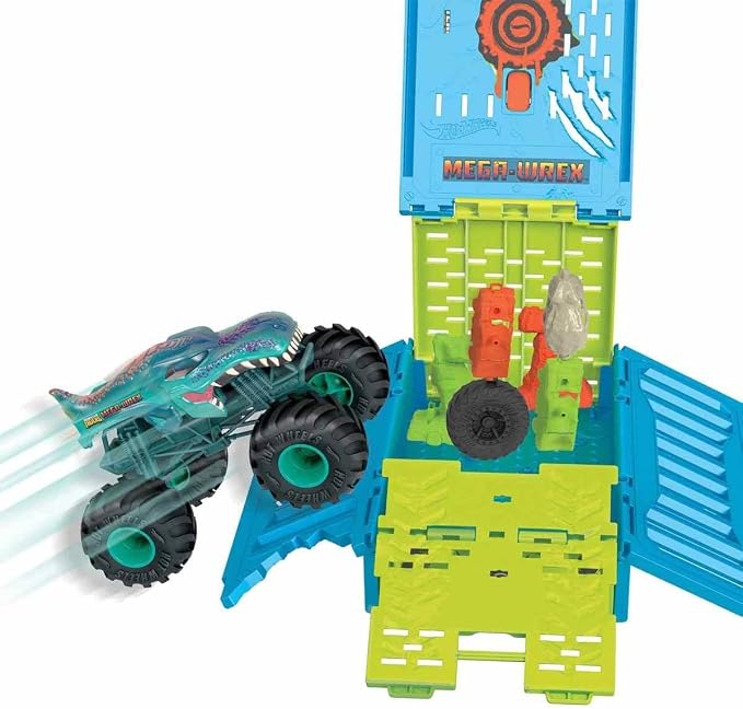 Hot Wheels Monster Trucks Mega-Wrex Caja de Choques - Mattel