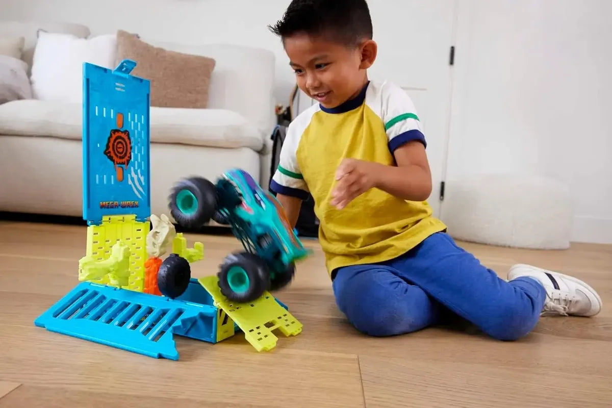 Hot Wheels Monster Trucks Mega-Wrex Caja de Choques - Mattel