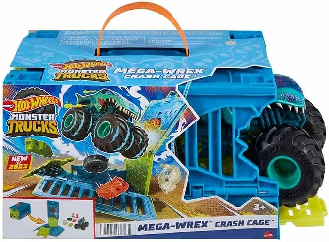 Hot Wheels Monster Trucks Mega-Wrex Caja de Choques - Mattel
