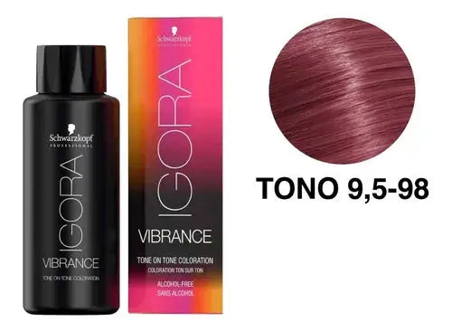 Igora Vibrance tono 9,5 - 98 Tonalizador Violeta Rojo 60ml en oferta outlet Colombia saldos a huevo