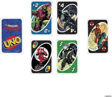 Juego de Cartas UNO Amazing Spider-Man - Mattel en oferta outlet Colombia saldos a huevo