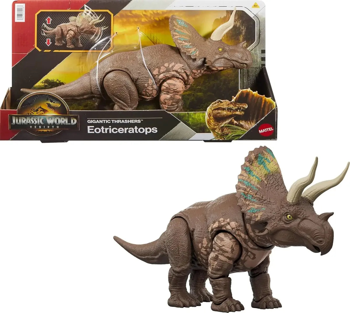 Figura de Dinosaurio Gigante Eotriceratops Jurassic World Rebirth en oferta outlet Colombia saldos a huevo