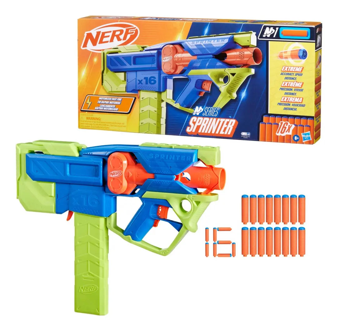Lanzador Motorizado Nerf N Series Sprinter con 16 Dardos N1 - Hasbro