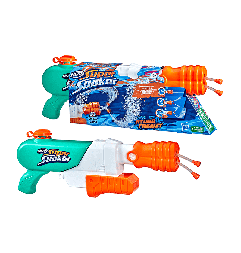 Lanzador de Agua Nerf Supersoaker Hydro Frenzy en oferta outlet Colombia saldos a huevo