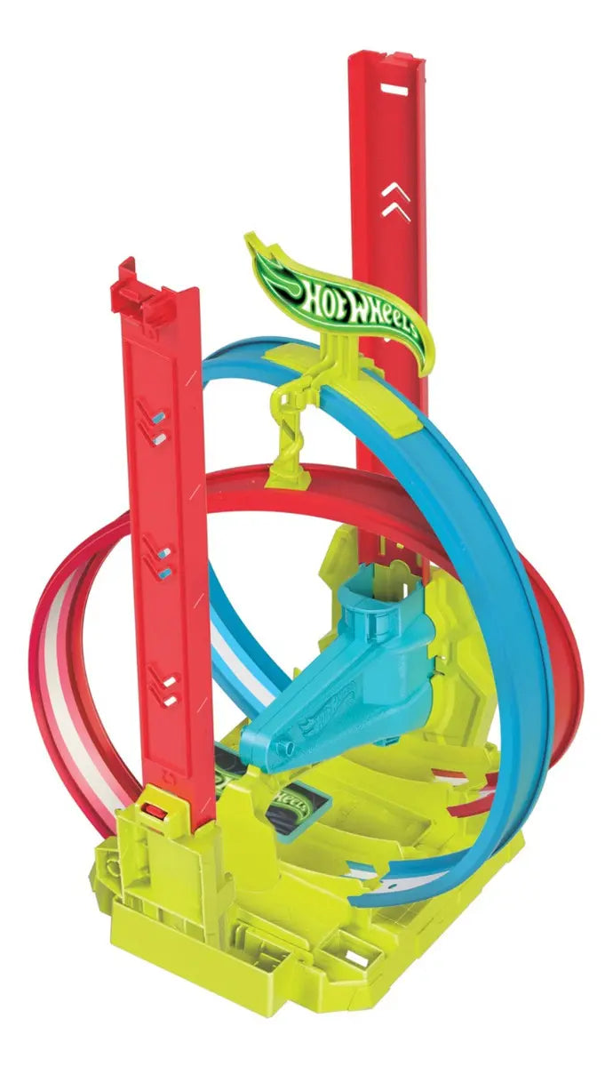 Hot Wheels Neon Speeders Pista de Acrobacias Láser – Mattel