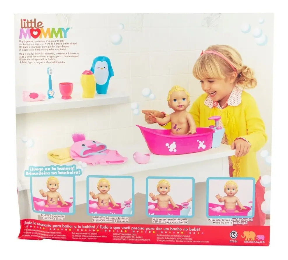 Little Mommy Muñeca Baño de Burbujas - Mattel