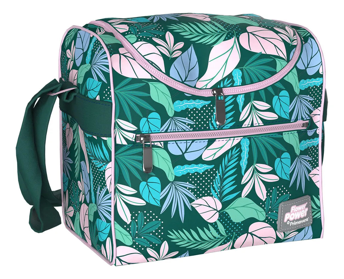 Lonchera Flower Power Natura Verde/rosa - Primavera Saldos A Huevo