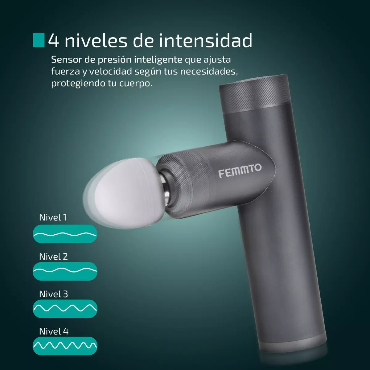 Masajeador Electrico Corporal Aluminio Pistola Funcion Calor Recargable - Femmto en oferta outlet Colombia saldos a huevo