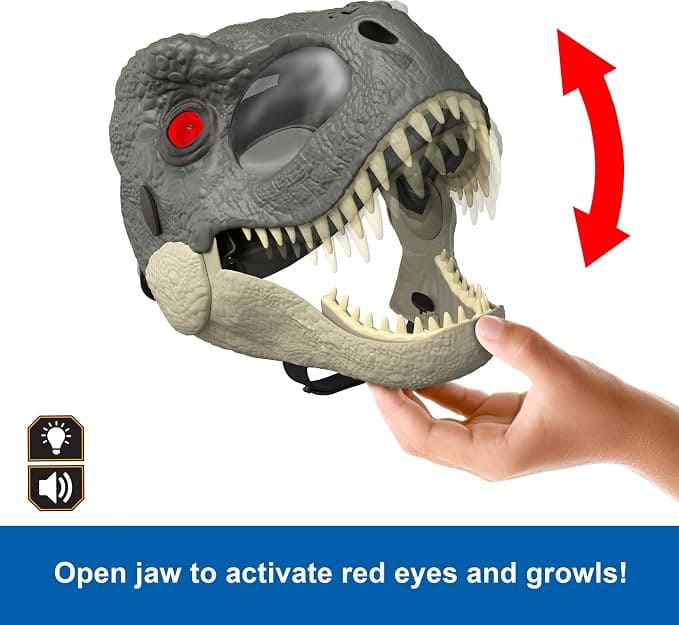 Máscara Jurassic World Rebirth T-Rex - Mattel en oferta outlet Colombia saldos a huevo
