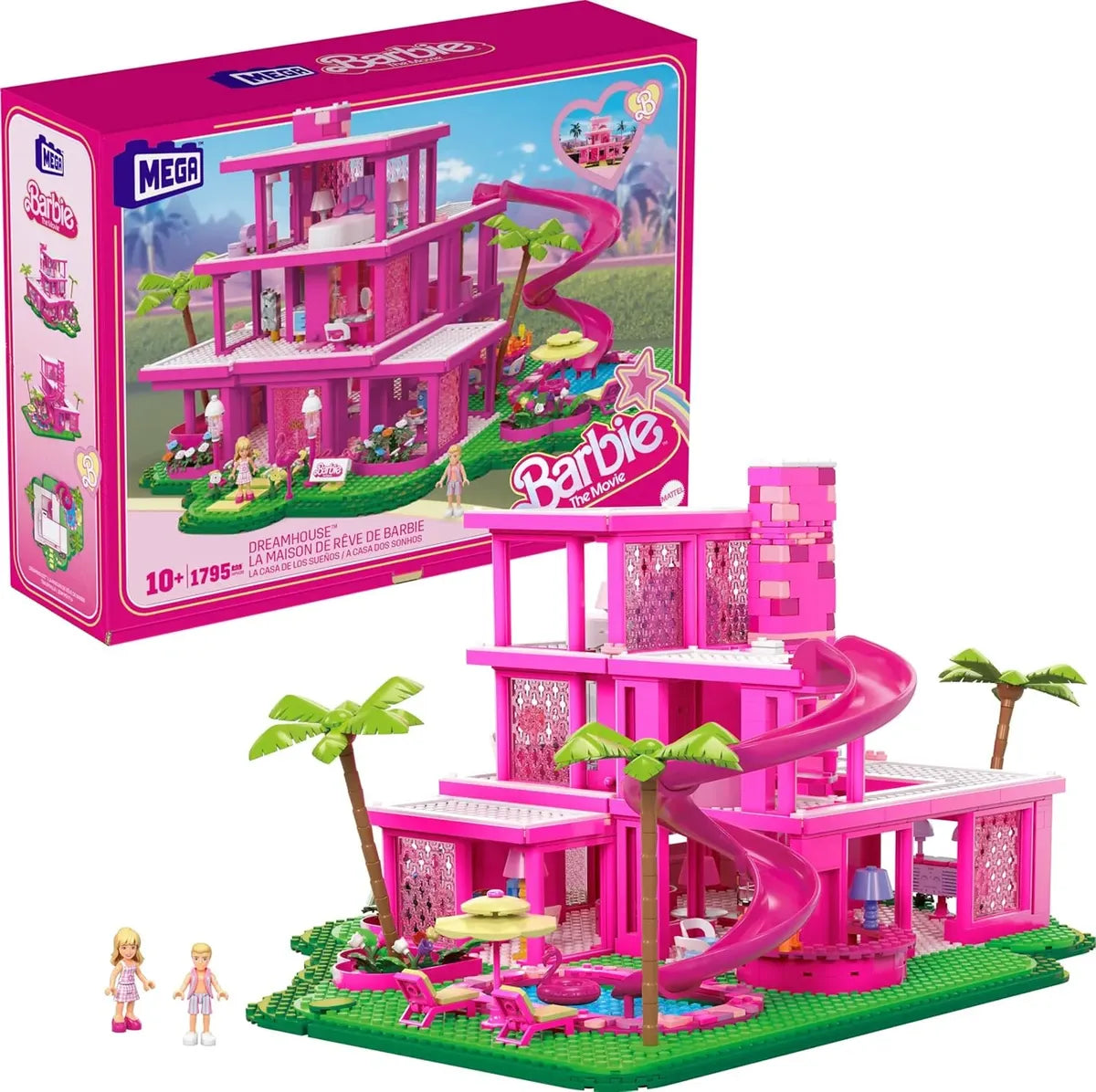 MEGA Barbie La Mansión de los Sueños de 1795 Piezas - Mattel