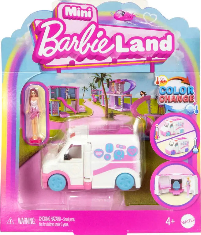 Mini Barbieland Cambia de Color CARRO CLINICA - MATTEL