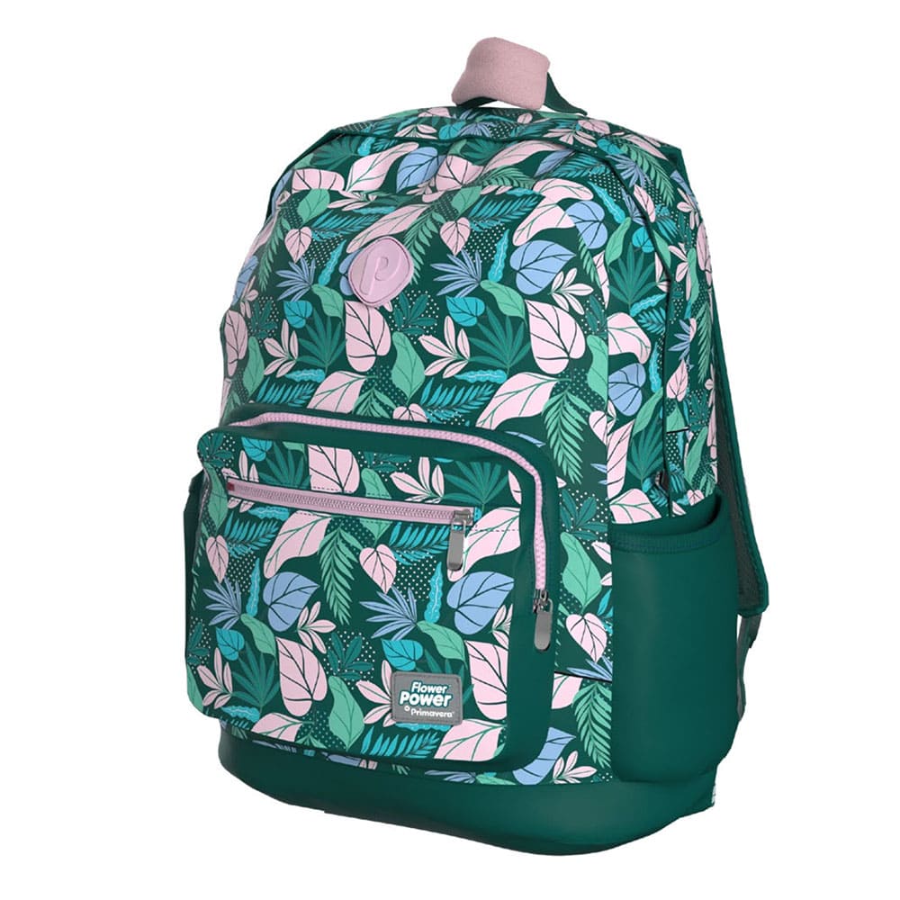 Morral Premium Flower Power Verde/Rosa - Primavera Saldos A Huevo