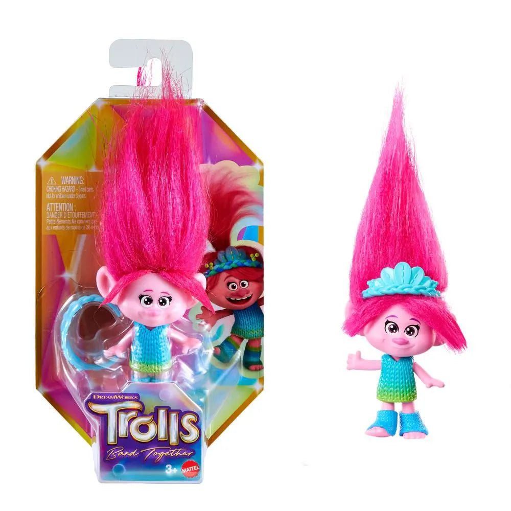 Trolls Band Together Muñeca Mini Poppy con Cabello Rosado – Mattel
