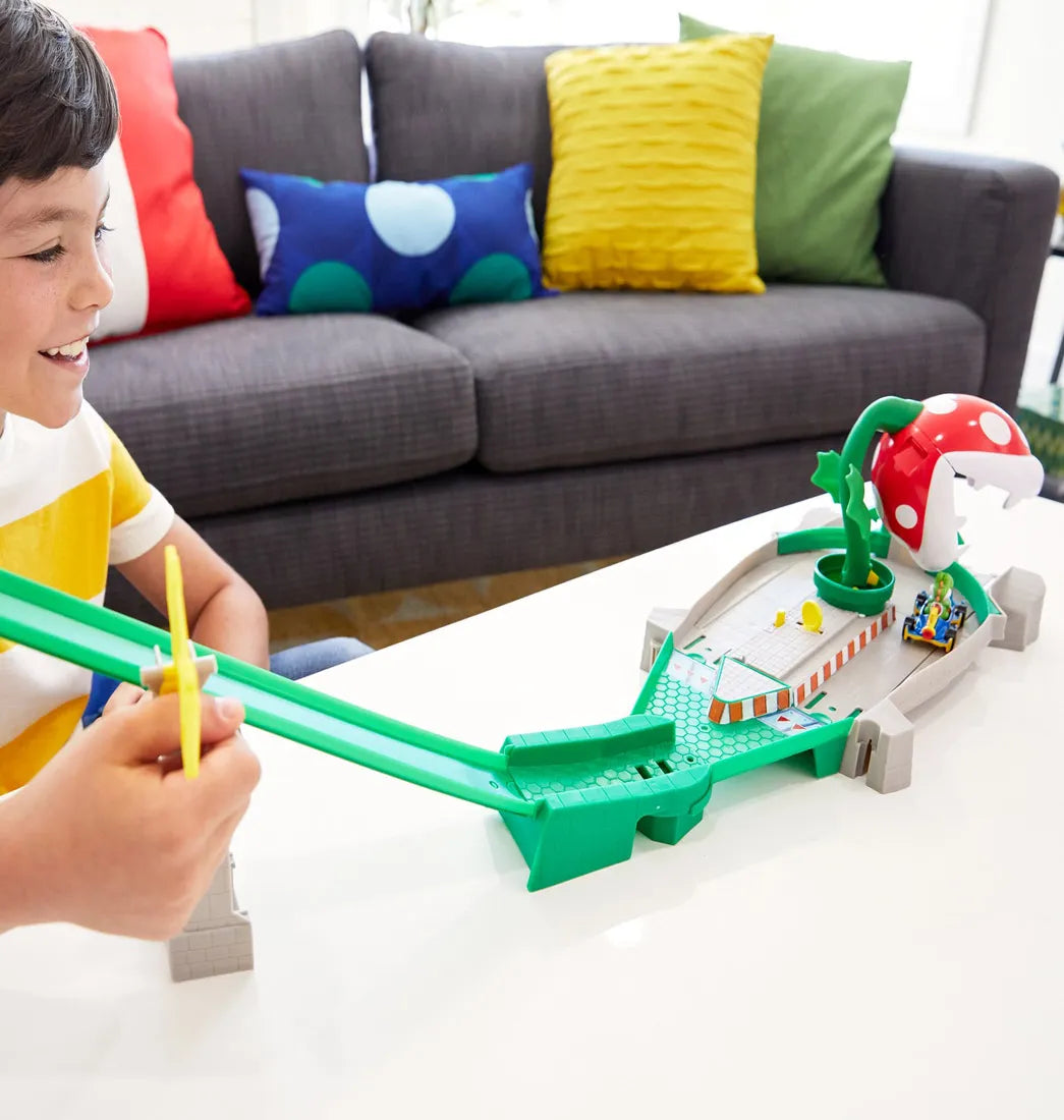 Pista Rampa Piraña Mario Kart – Hot Wheels