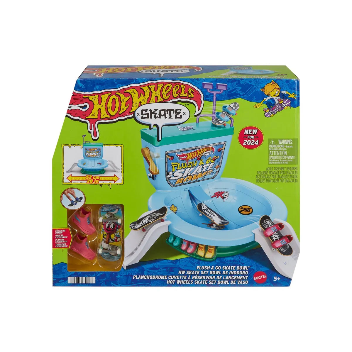 Skate Parque de Patinaje Taza de Inodoro - Hot Wheels