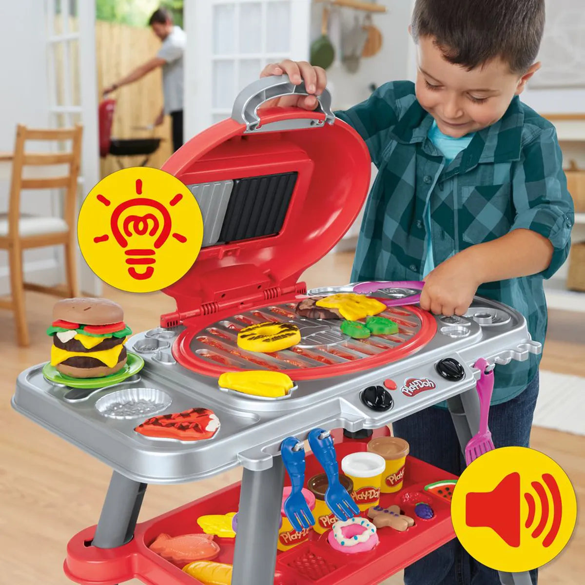 Play Doh La Parrillada Chisporroteante con Luces y Sonidos