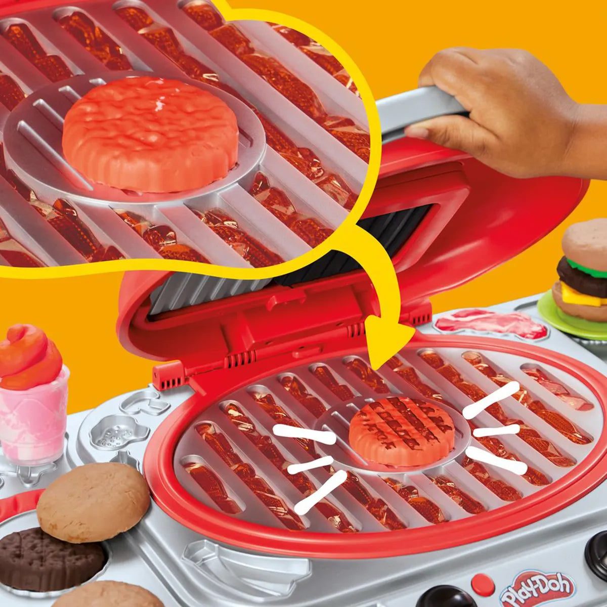 Play Doh La Parrillada Chisporroteante con Luces y Sonidos