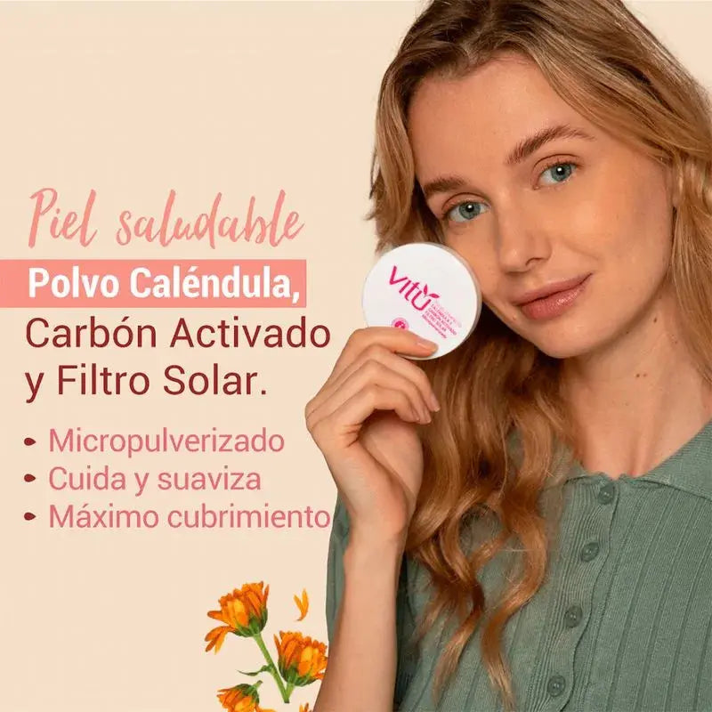 Polvo Matificante Caléndula 12 g - Vitú en oferta outlet Colombia saldos a huevo