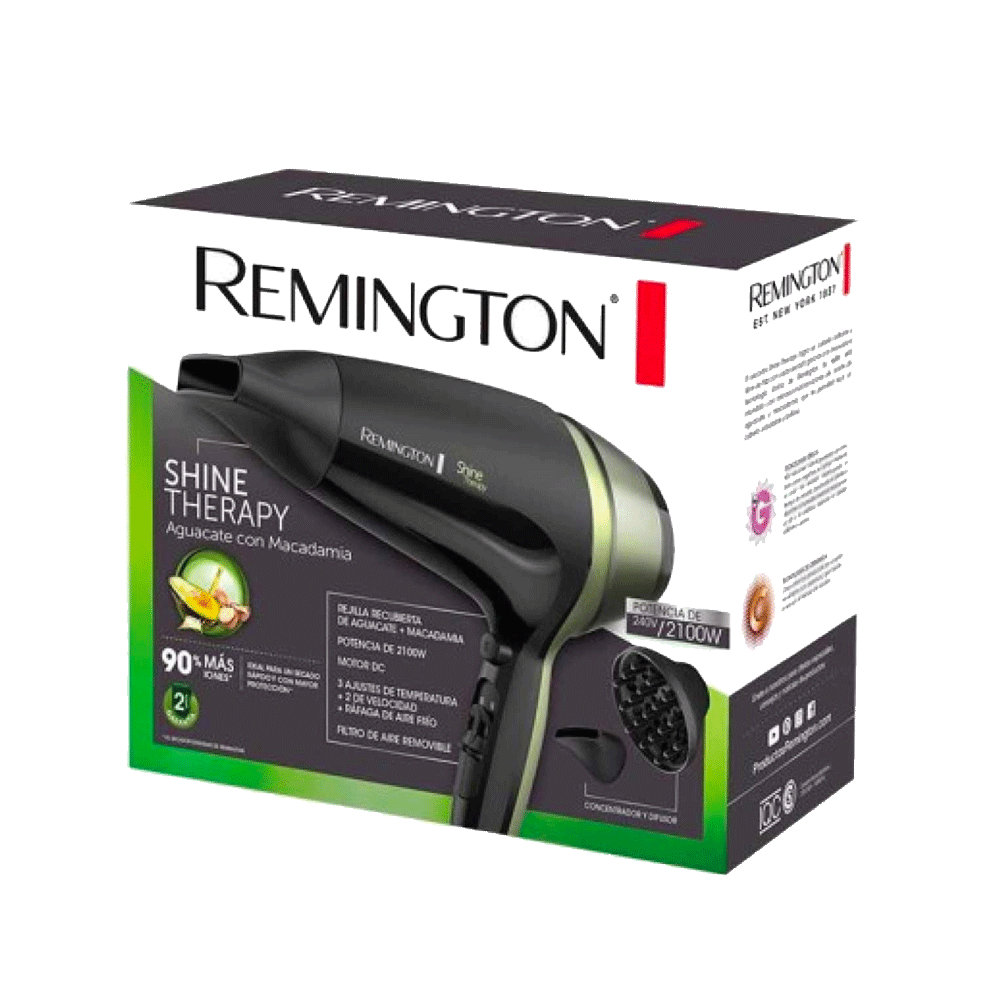Secador Shine Therapy Aguacate y Macadamia D13A - Remington en oferta outlet Colombia saldos a huevo