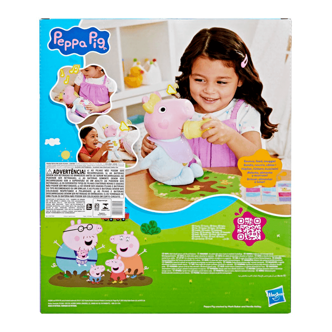 Muñeca Interactiva Evie Gruñidos y Abrazos Peppa Pig - Hasbro