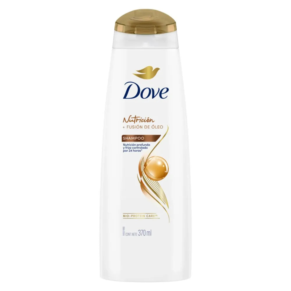 Shampoo Dove Nutrición + Fusión de Óleos 370 ml