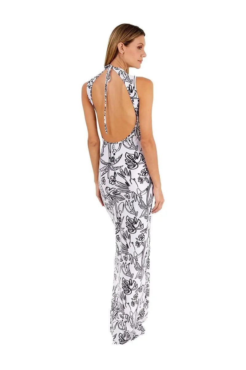 Vestido Largo Carly Tucan Marfil MERCEDES CAMPUZANO 4905 en oferta outlet Colombia saldos a huevo