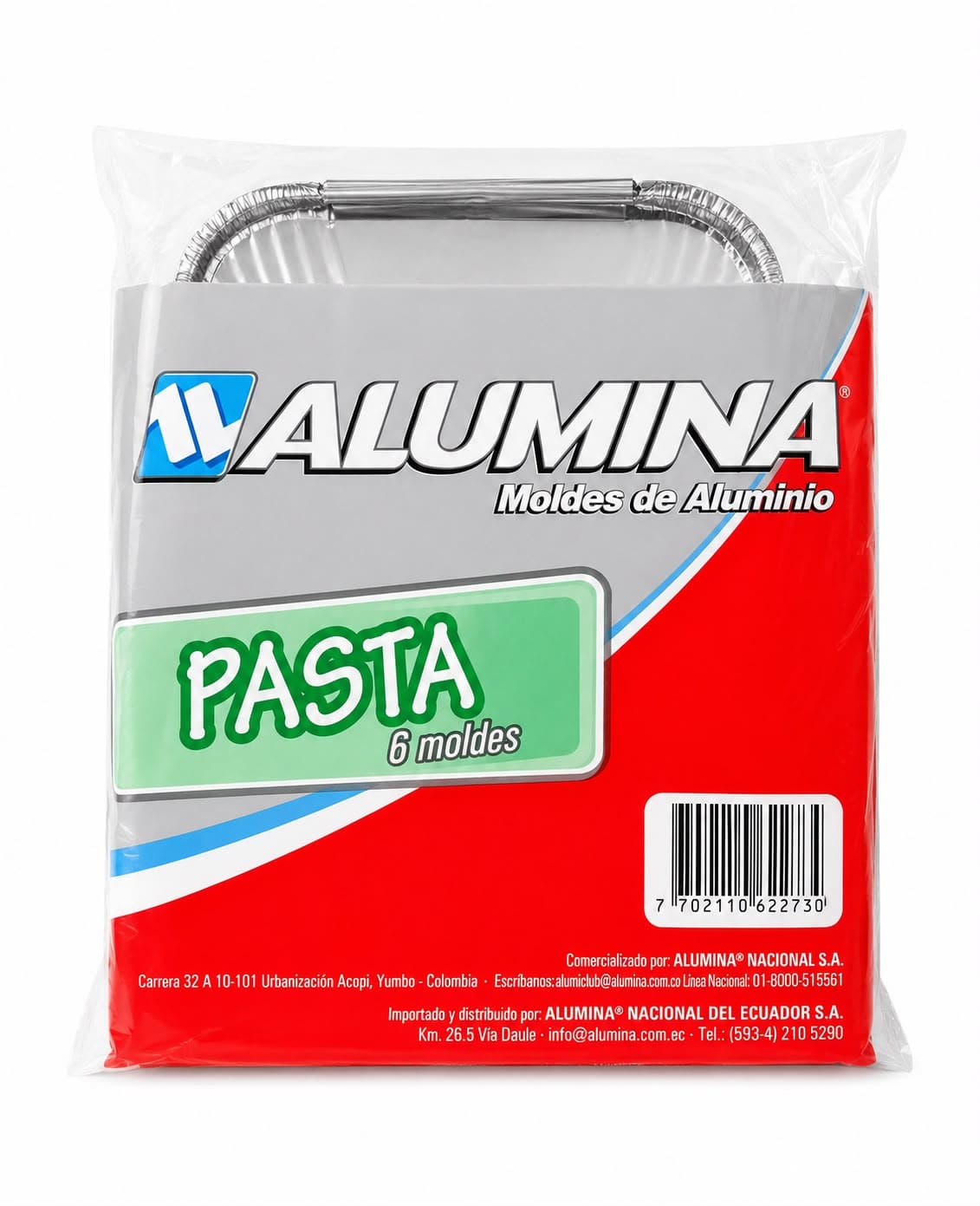 Molde de Aluminio para Pasta con Tapa x 6und – ALUMINA