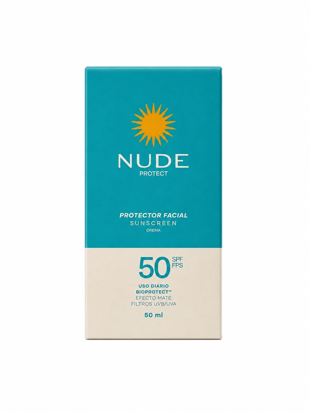 Protector Solar Facial SPF 50 FPS 50 ml – Nude