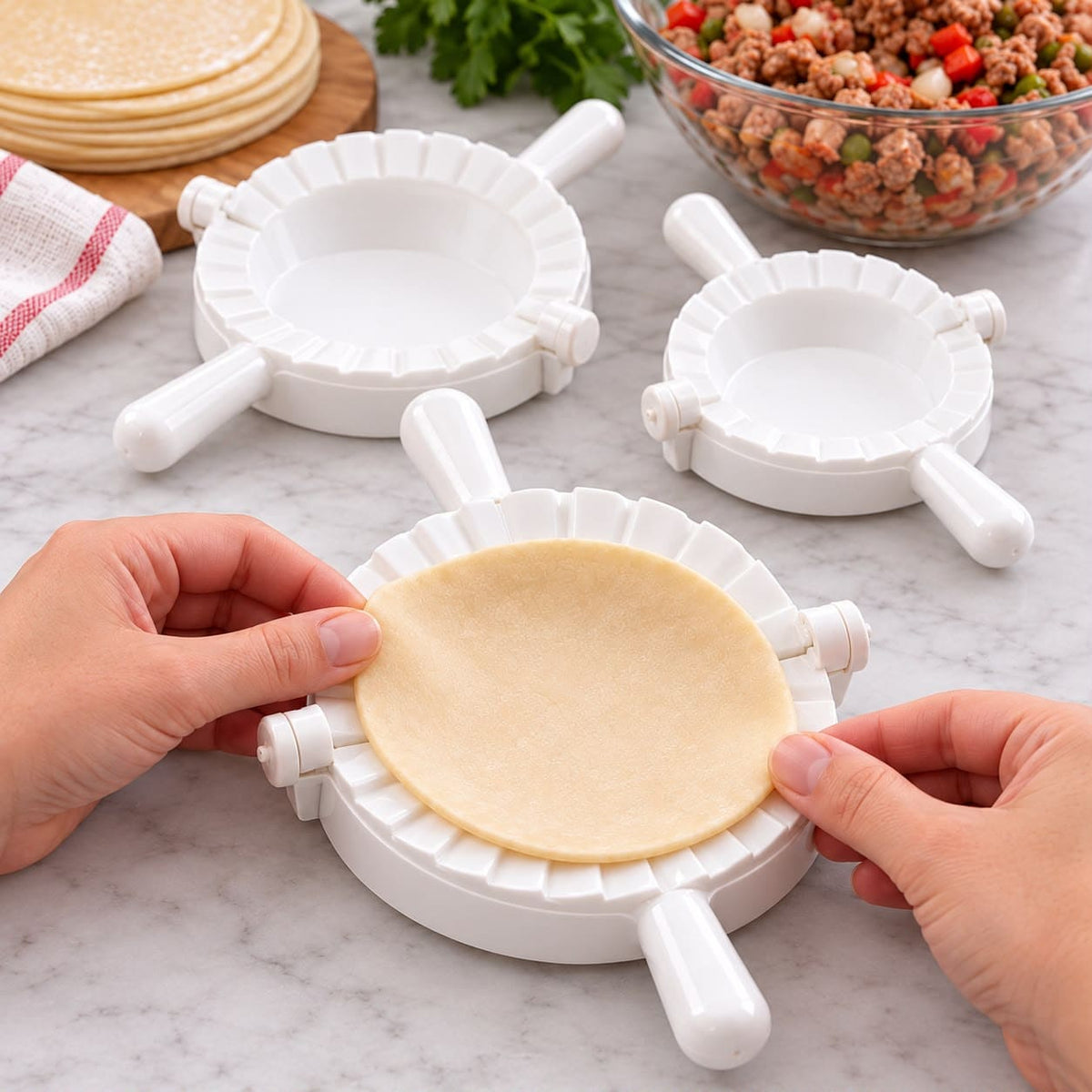 Set de 3 Moldes para Preparar Empanadas – Handy Delite en oferta outlet Colombia saldos a huevo