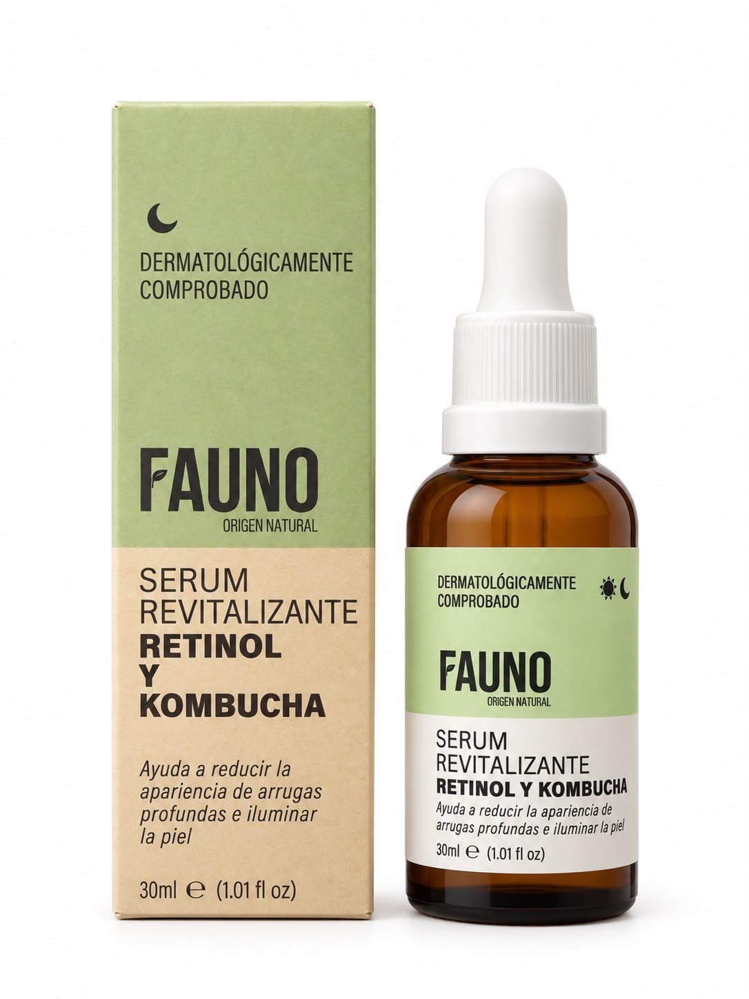 Sérum Facial Revitalizante con Retinol y Kombucha 30 ml – Fauno