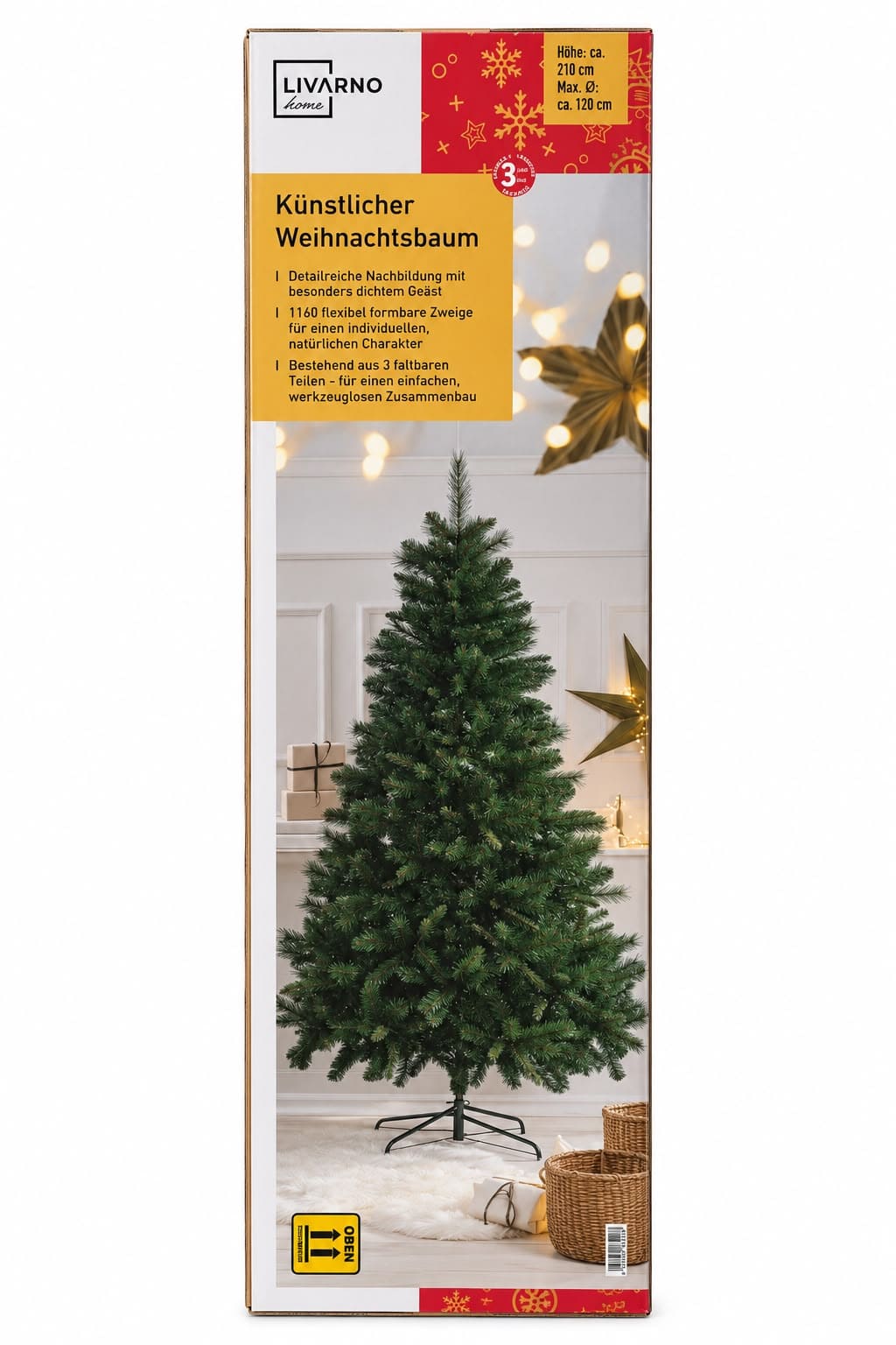 Árbol de Navidad Artificial de 210 cm - Livarno en oferta outlet Colombia saldos a huevo