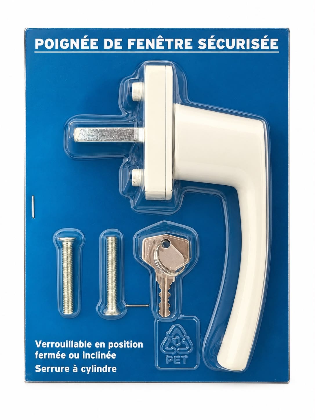 Manija de Seguridad para Ventana con Cerradura y Llave
